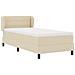 Letto box spring con materasso Crema 90 x 200 cm Tessuto - Foto miniatura 7
