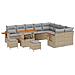 Set Divano da Giardino con cuscino 12 pcs Beige Poly Rattan - Foto miniatura 1