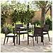 Set da Pranzo per Giardino 5 pcs Marrone Poly Rattan - Foto miniatura 2