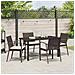 Set da Pranzo per Giardino 5 pcs Marrone Poly Rattan - Foto miniatura 4