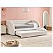 Letto Estraibile Bouclé Albiac 90 X 200 Cm Bianco - Foto miniatura 1