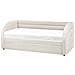 Letto Estraibile Bouclé Albiac 90 X 200 Cm Bianco - Foto miniatura 3