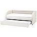 Letto Estraibile Bouclé Albiac 90 X 200 Cm Bianco - Foto miniatura 6