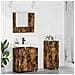 Set di mobili per il bagno con cassetto 3 pcs Rovere fumé - Foto miniatura 2