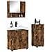 Set di mobili per il bagno con cassetto 3 pcs Rovere fumé - Foto miniatura 3