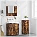 Set di mobili per il bagno con cassetto 3 pcs Rovere fumé - Foto miniatura 4