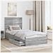 Letto con Contenitore con testiera Grigio Sonoma 75 x 190 cm - Foto miniatura 3