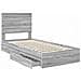 Letto con Contenitore con testiera Grigio Sonoma 75 x 190 cm - Foto miniatura 5