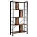 Libreria LBC12BX in metallo marrone rustico a 5 ripiani - Foto miniatura 1