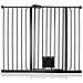 Bettacare Cancelletto Per Animali Con Gattaiola Bloccabile, 120.3cm - 127.9cm, Nero, Altezza Di 104cm - Foto miniatura 1