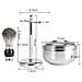 Kit Professionale 3 In 1 Per Pennello Da Barba: Pennello, Ciotola Per Sapone E Supporto - Foto miniatura 4