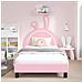 Struttura letto bambini con testata Rosa 80 x 200 cm PU - Foto miniatura 3