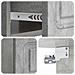 Mobiletto da notte a muro con cassetto 2 pcs Grigio Cemento - Foto miniatura 8