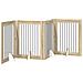 Cancello per cani pieghevole con supporti 4 pcs Rovere Sonoma - Foto miniatura 1