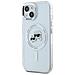 Custodia Iphone 14 Karl Lagerfeld Iml Metal Karl & Choupette Head Magsafe - Bianca - Foto miniatura 1