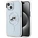 Custodia Iphone 14 Karl Lagerfeld Iml Metal Karl & Choupette Head Magsafe - Bianca - Foto miniatura 6