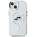 Custodia Iphone 14 Karl Lagerfeld Iml Metal Karl & Choupette Head Magsafe - Bianca - Foto miniatura 7