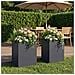 Vaso da giardino 2 pz Antracite 40 x 30 x 50 cm - Foto miniatura 2