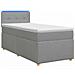 Letto box spring con materasso Grigio Chiaro 90 x 190 cm - Foto miniatura 1