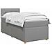 Letto box spring con materasso Grigio Chiaro 90 x 190 cm - Foto miniatura 3