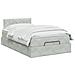 Letto ottomano con materasso Grigio Chiaro 120 x 200 cm Velluto - Foto miniatura 3