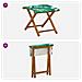 Lettino 2 pcs Legno di Eucalipto Massello Motivo a Foglie - Foto miniatura 6