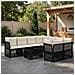 Set Divano da Giardino 9 pz Nero polyrattan - Foto miniatura 9