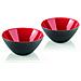 Set 2 Ciotole My Fusion Acrilico Diametro 12 Cm Colore Nero / rosso - Foto miniatura 1