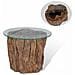 Tavolino Da Caffè In Legno Di Teak E Vetro 50x40 Cm - Foto miniatura 1
