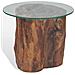Tavolino Da Caffè In Legno Di Teak E Vetro 50x40 Cm - Foto miniatura 10
