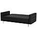Divano Reclinabile A 3 Posti In Pelle Sintetica Nera Aberdeen - Foto miniatura 14