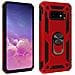 Cover Galaxy S10e Bi-materia Rigida Morbida Anello Magnetico Stand Rosso - Foto miniatura 1