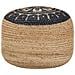 Pouf Lavorato A Mano Blu 45x30 Cm In Juta - Foto miniatura 1