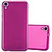 Custodia Compatibile Con Htc Desire 820 In Rosa - Coperchio Protettivo In Silicone Tpu Flessibile Con Design Spazzolato - Foto miniatura 1