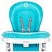 Linn Plus Seggiolone Pappa Compatto Reclinabile Regolabile E Pieghevole Con Vassoio Staccabile Cinture A 5 Punti Con Cuscino Riduttore E Ruote Fino 15 Kg (turchese)  - Foto miniatura 4