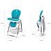 Linn Plus Seggiolone Pappa Compatto Reclinabile Regolabile E Pieghevole Con Vassoio Staccabile Cinture A 5 Punti Con Cuscino Riduttore E Ruote Fino 15 Kg (turchese)  - Foto miniatura 7