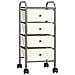 Carrello Portaoggetti Mobile Con 4 Cassetti Bianco In Plastica - Foto miniatura 1