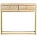 Tavolo Consolle Oro 90x30x75 cm Legno Massello di Mango - Foto miniatura 4