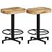 Sgabelli Da Bar 2 Pz 52 Cm In Legno Massello Di Mango - Foto miniatura 1