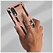 Cover Samsung Galaxy A02 Protezione Con Anello Funzione Supporto Rosa Gold - Foto miniatura 2
