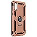 Cover Samsung Galaxy A02 Protezione Con Anello Funzione Supporto Rosa Gold - Foto miniatura 4