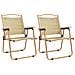Sedie Da Campeggio 2 Pz Beige 54x55x78 Cm Tessuto Oxford - Foto miniatura 2