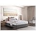 Letto Matrimoniale Grace, Letto Contenitore Con Rivestimento In Tessuto, 100% Made In Italy, Apertura Frontale, Con Materasso Cm 160x200 Incluso, Grigio - Foto miniatura 1