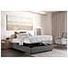 Letto Matrimoniale Grace, Letto Contenitore Con Rivestimento In Tessuto, 100% Made In Italy, Apertura Frontale, Con Materasso Cm 160x200 Incluso, Grigio - Foto miniatura 2