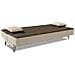 Divano Letto Jordi, Divano Letto A 3 Posti Con Piedini In Metallo Nero, Sofà Da Soggiorno In Tessuto Imbottito Con Apertura Click-clack, 190x87h97 Cm, Grigio E Marrone - Foto miniatura 4