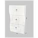 Scarpiera Leonardo, Mobile Multiuso A 3 Ante, Portascarpe Da Ingresso, 100% Made In Italy, Cm 71x27h122, Bianco Lucido - Foto miniatura 3