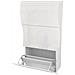 Scarpiera Leonardo, Mobile Multiuso A 3 Ante, Portascarpe Da Ingresso, 100% Made In Italy, Cm 71x27h122, Bianco Lucido - Foto miniatura 4