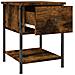 Comodini 2 Pz Rovere Fumo 34x35,5x45 Cm In Legno Multistrato - Foto miniatura 4