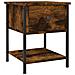 Comodini 2 Pz Rovere Fumo 34x35,5x45 Cm In Legno Multistrato - Foto miniatura 9