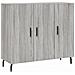 Credenza Grigio Sonoma 90x34x80 Cm In Legno Multistrato - Foto miniatura 2